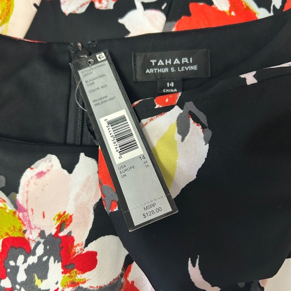 Tahari ASL Kathy Dress Sheath Sleeveless Floral Print NWT - Picture 10 of 13